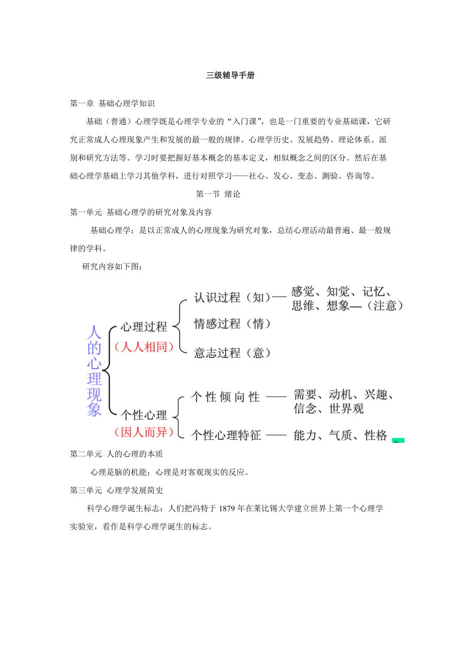 三级心理咨询师辅导手册(DOC 47页).docx_第1页