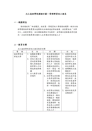 大仁技术学院课程计划-管理群资讯工程系.docx