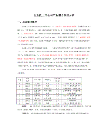 (精)创业板上市公司产业整合案例分析.docx