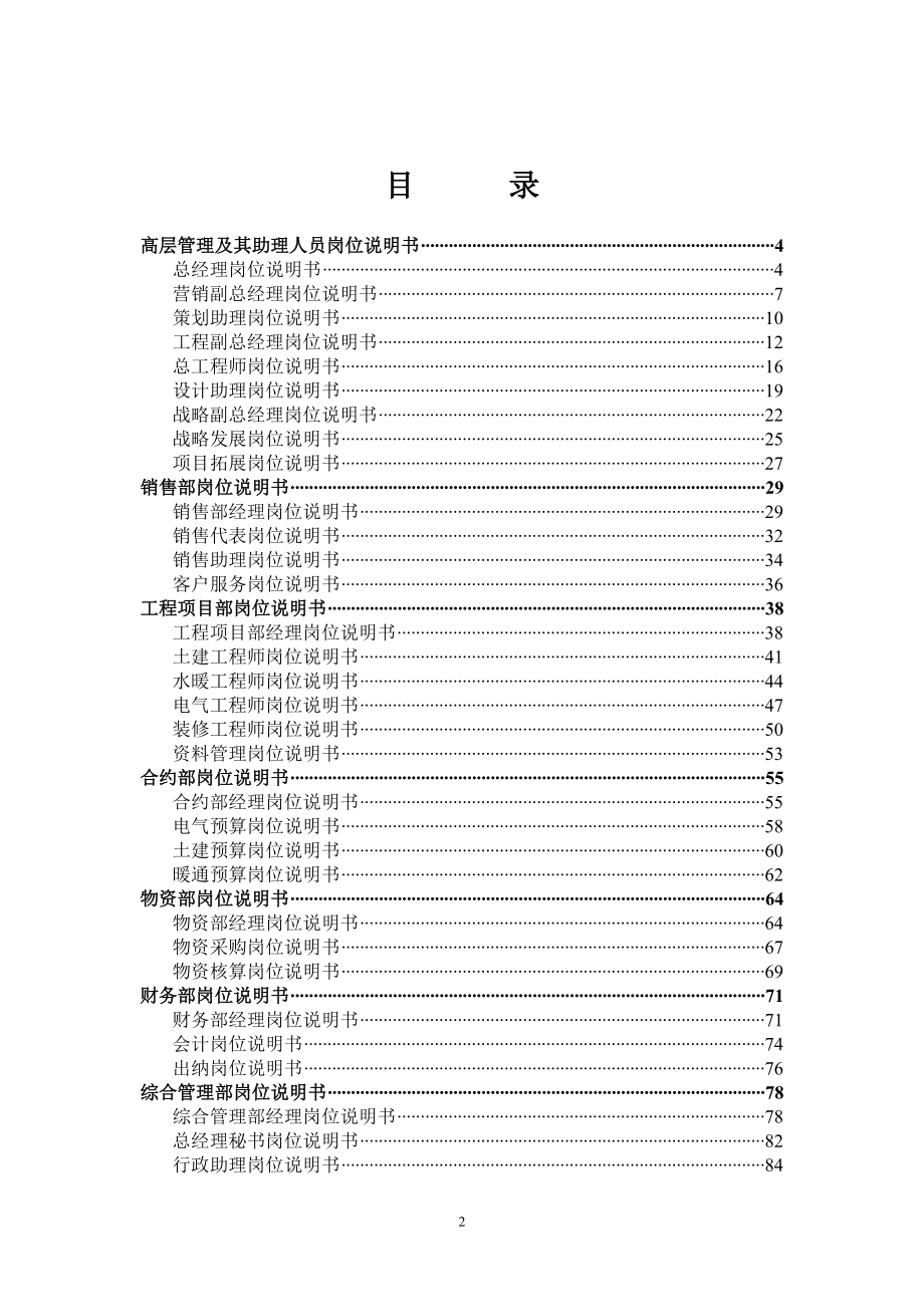 某咨询—北京世博伟业房地产岗位说明书.docx_第2页