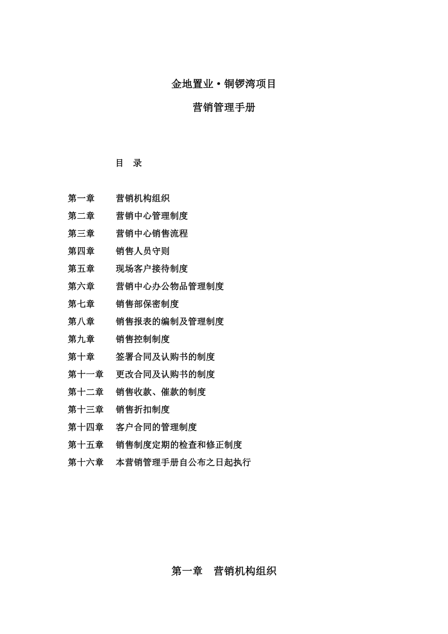 某地产项目营销管理手册.docx_第1页