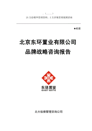 北京某公司品牌战略咨询报告(doc 36页).docx