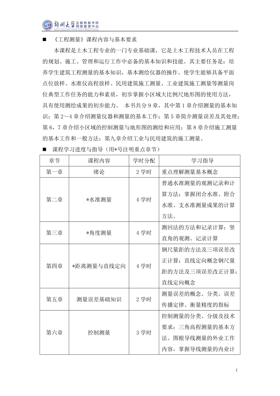 工程测量课程学习指导书范本.docx_第2页