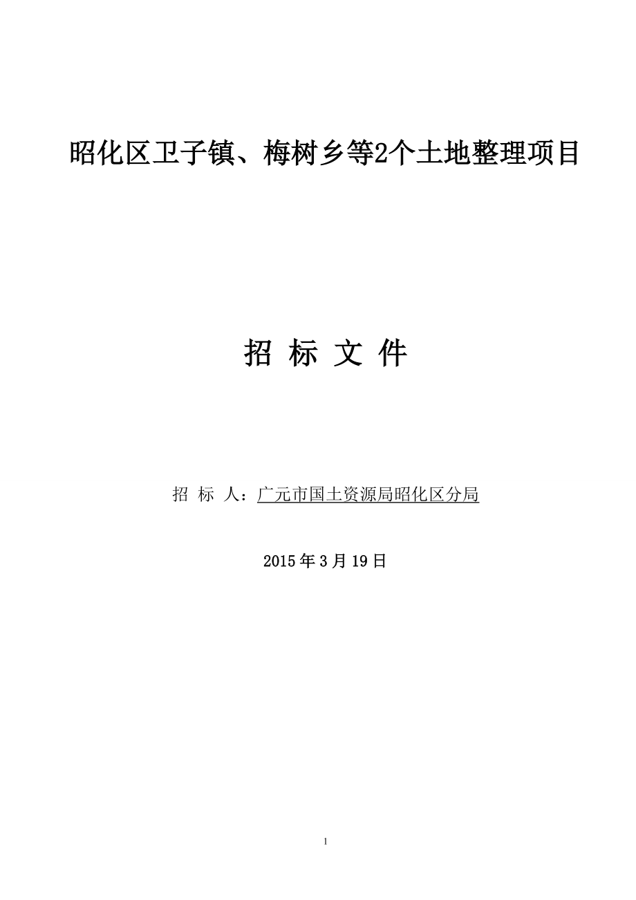 土地整理项目监理招标文件(DOC 93页).docx_第1页