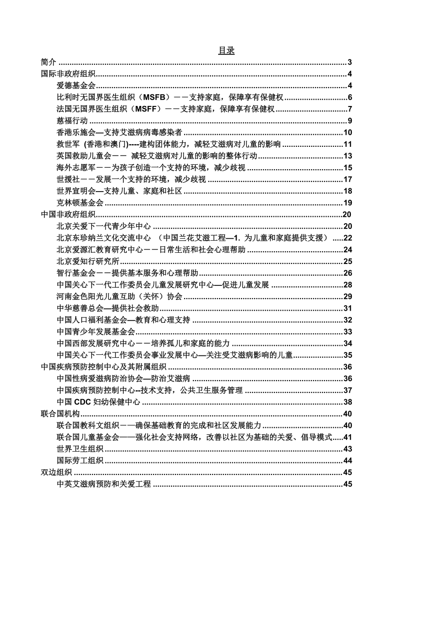 一些关注受艾滋病影响儿童的组织.docx_第2页