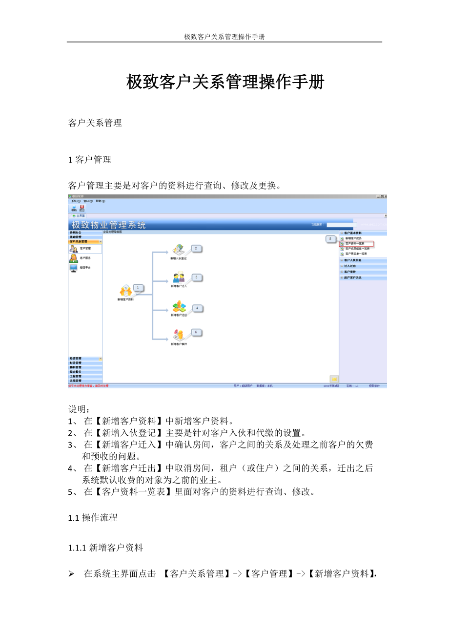 某物业公司客户关系管理操作手册.docx_第1页