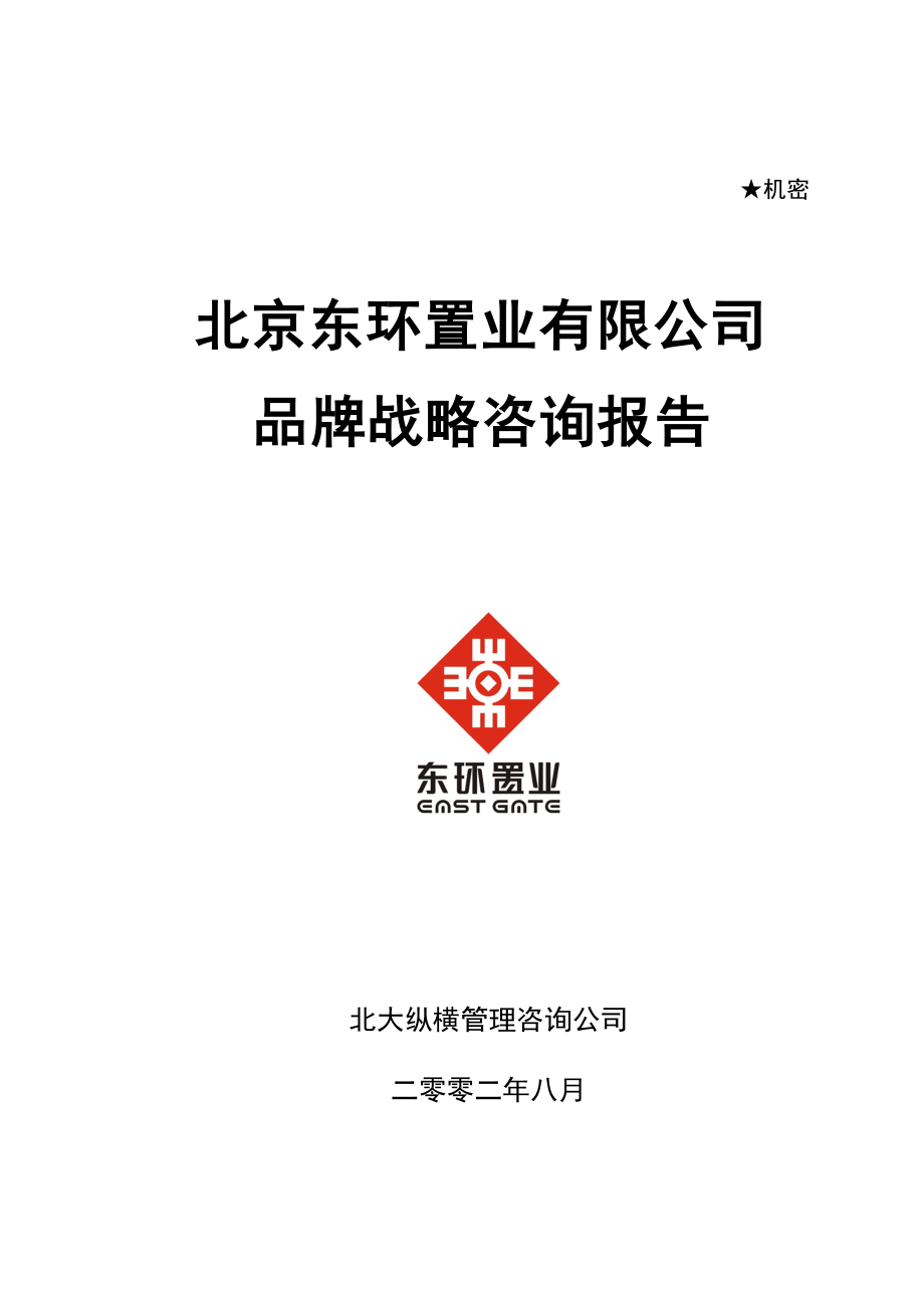 北京某公司品牌战略咨询报告.docx_第1页