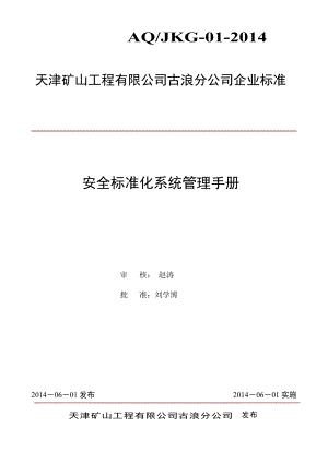 某公司安全标准化系统管理手册.docx