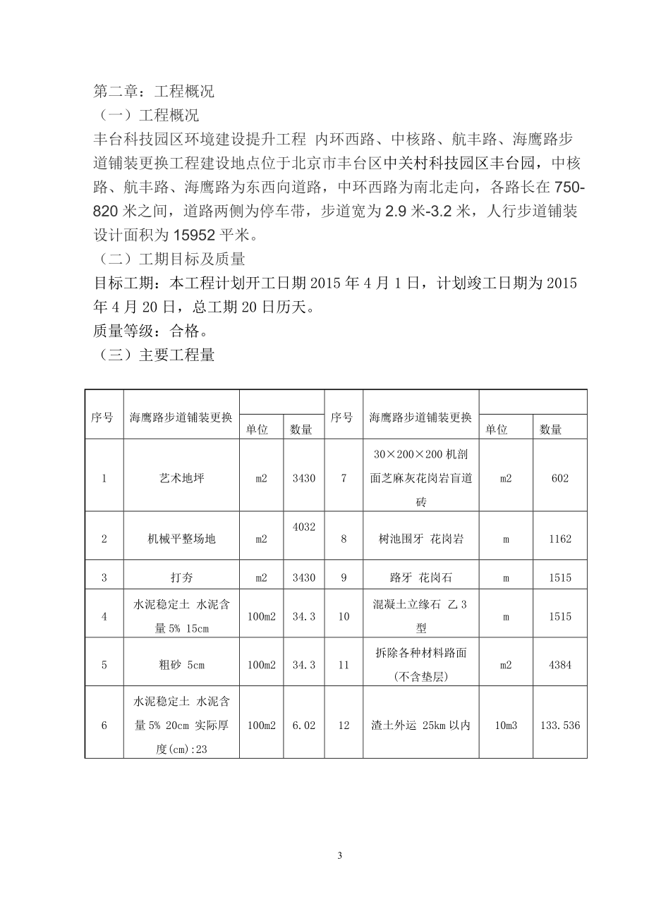 人行道道施工组织设计（DOC35页）.docx_第3页