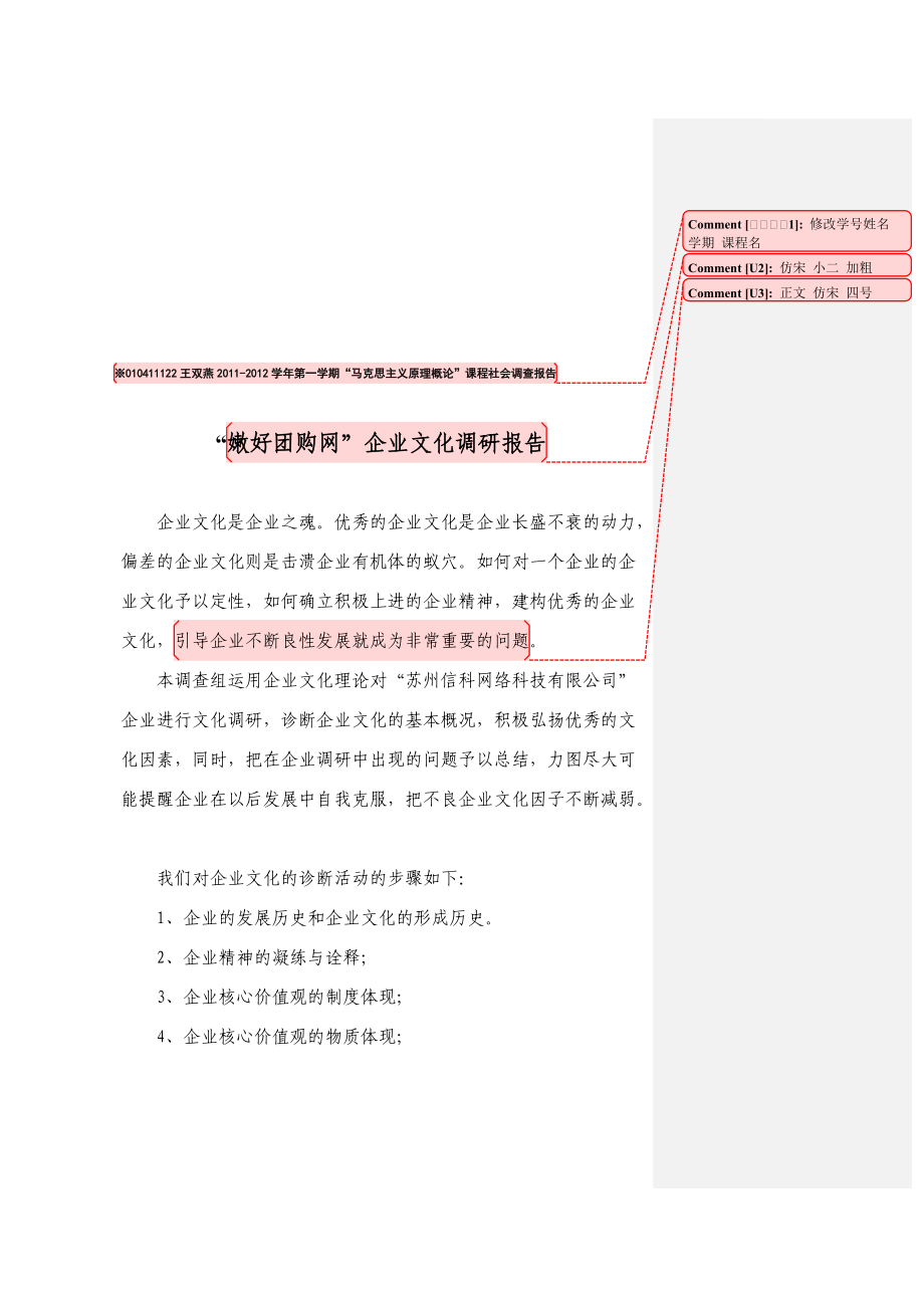 关于嫩好团购网企业文化的调研报告.docx_第1页