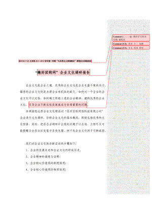 关于嫩好团购网企业文化的调研报告.docx