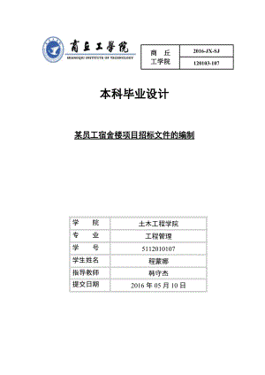 员工宿舍楼项目招标文件.docx