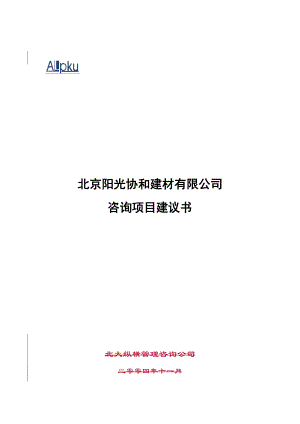 某建材公司咨询项目建议书(详细).docx