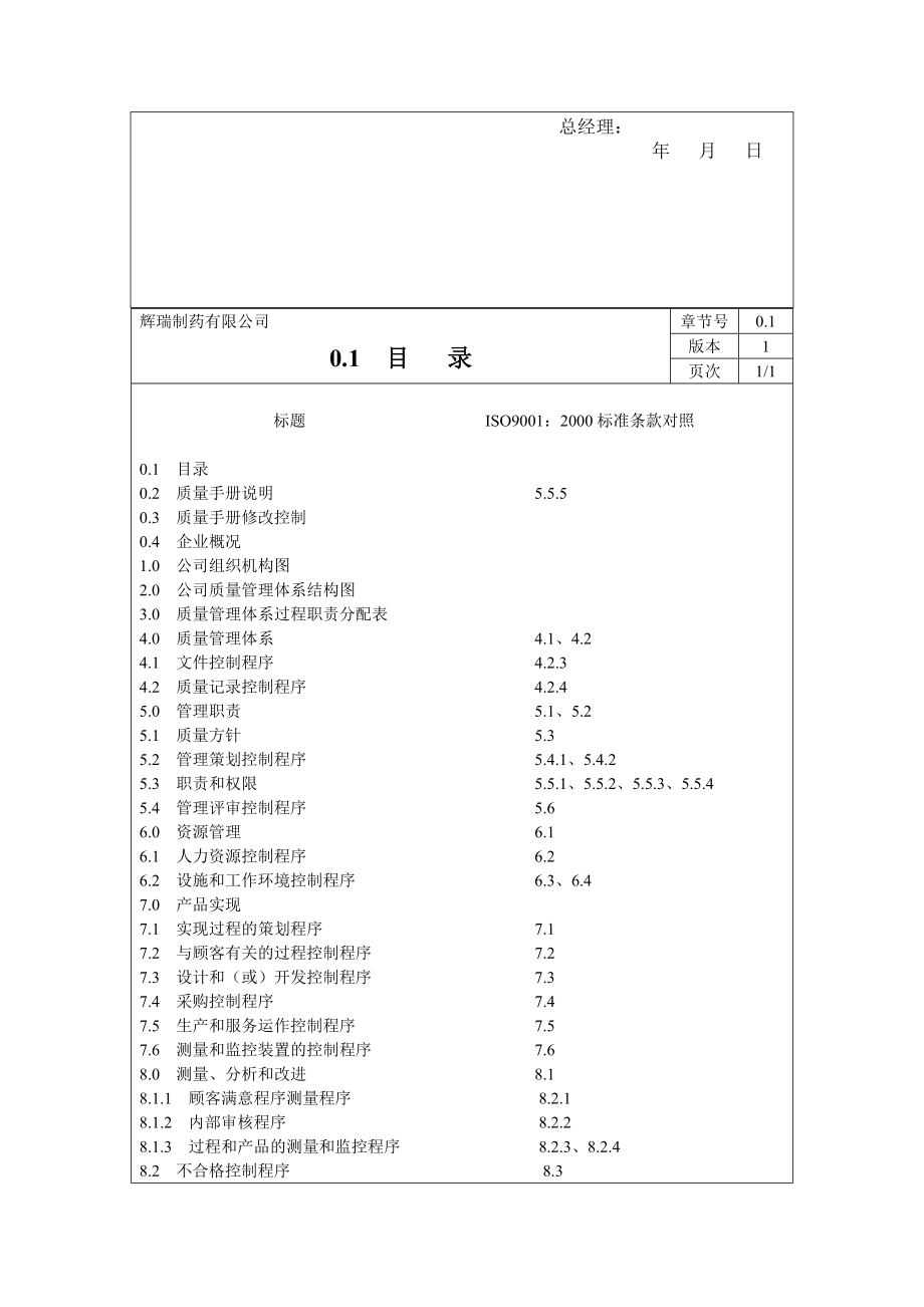 辉瑞制药有限公司质量手册.docx_第3页