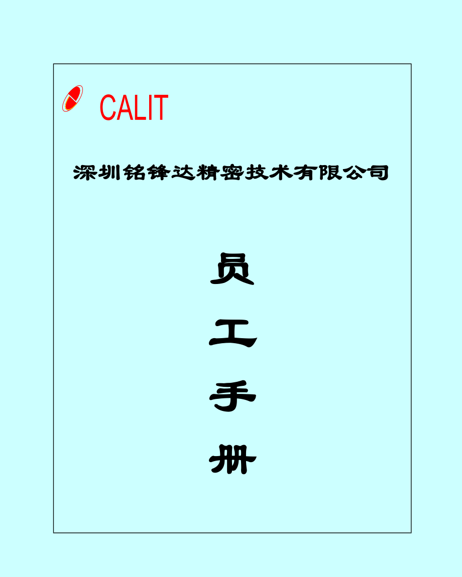 某某精密技术有限公司员工手册.doc_第1页