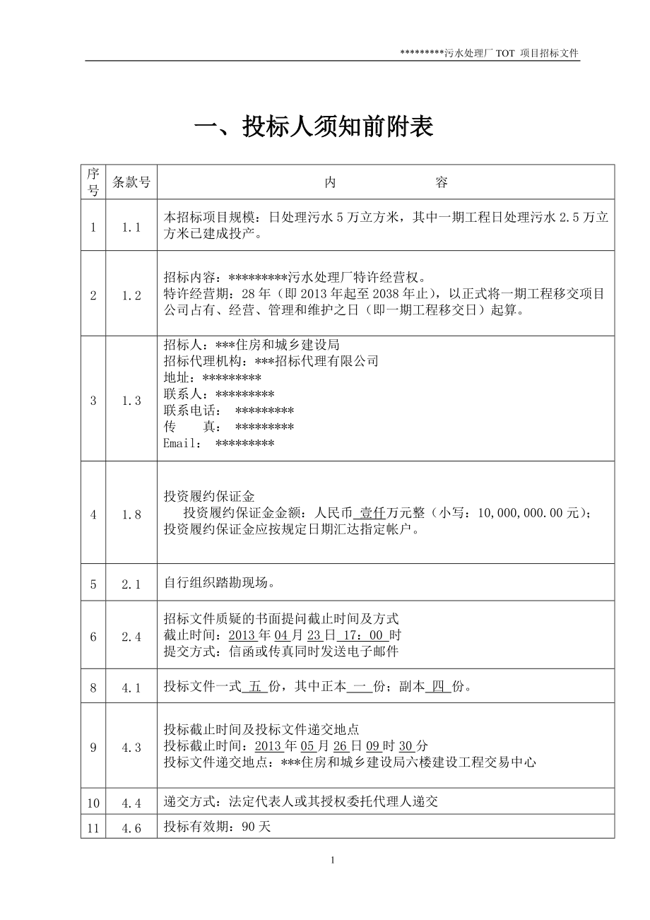 污水处理厂TOT项目招标文件版本.docx_第2页