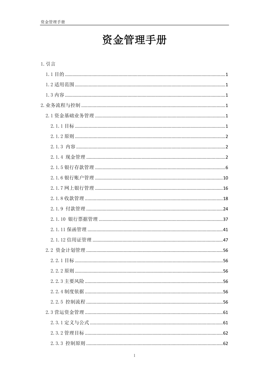 资金管理手册范本.docx_第1页