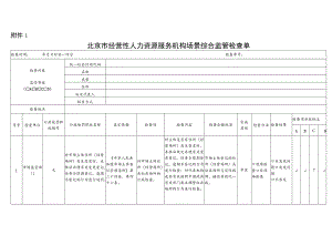 北京市经营性人力资源服务机构场景综合监管检查、一体化综合监管合规手册.docx