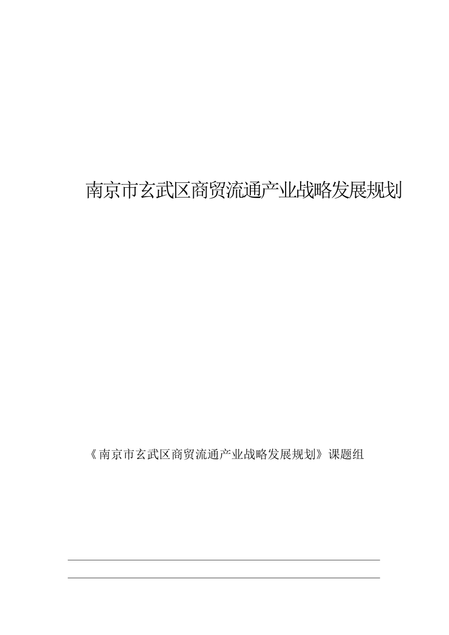 南京市某区商贸流通产业战略发展规划.docx_第1页