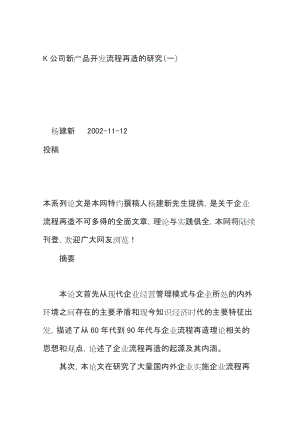 企业流程新产品开发理论框架.docx