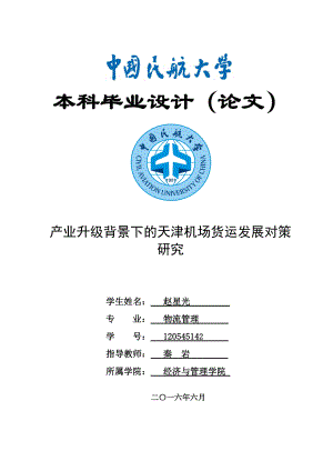 产业升级背景下的天津机场货运发展对策研究论文.docx