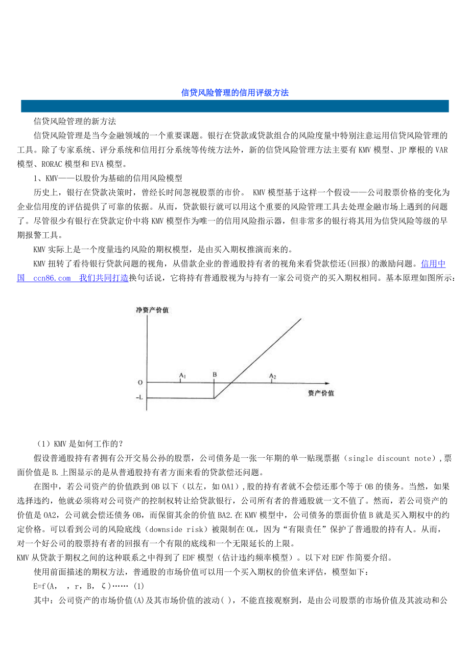 信用风险量化的4种模型.docx_第1页