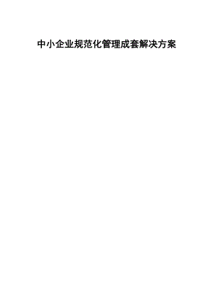 中小企业规范化管理成套解决方案(doc 195页).docx