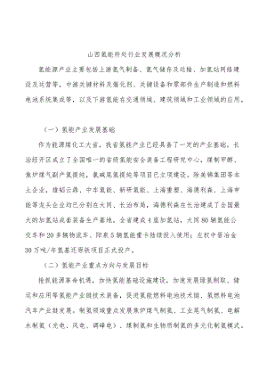 山西氢能所处行业发展概况分析.docx