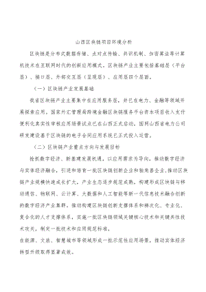 山西区块链项目环境分析.docx