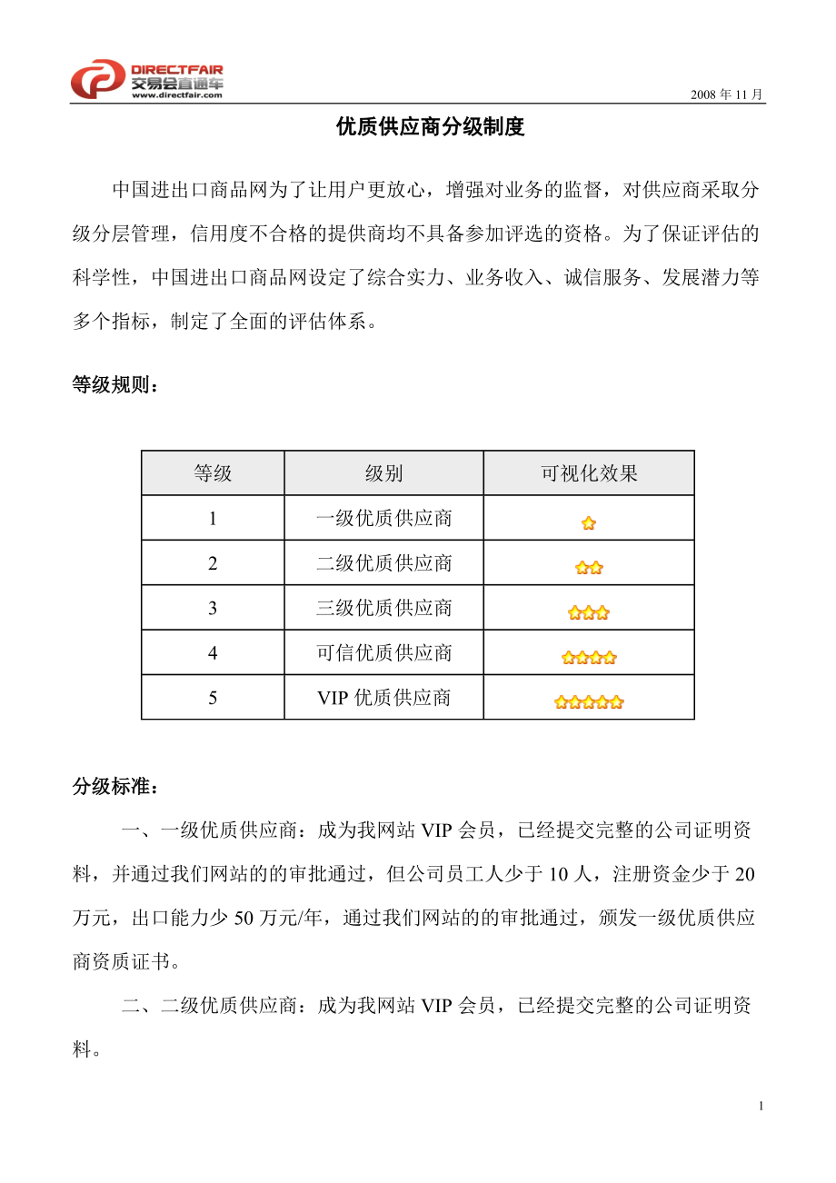 优质供应商分级制度.docx_第1页