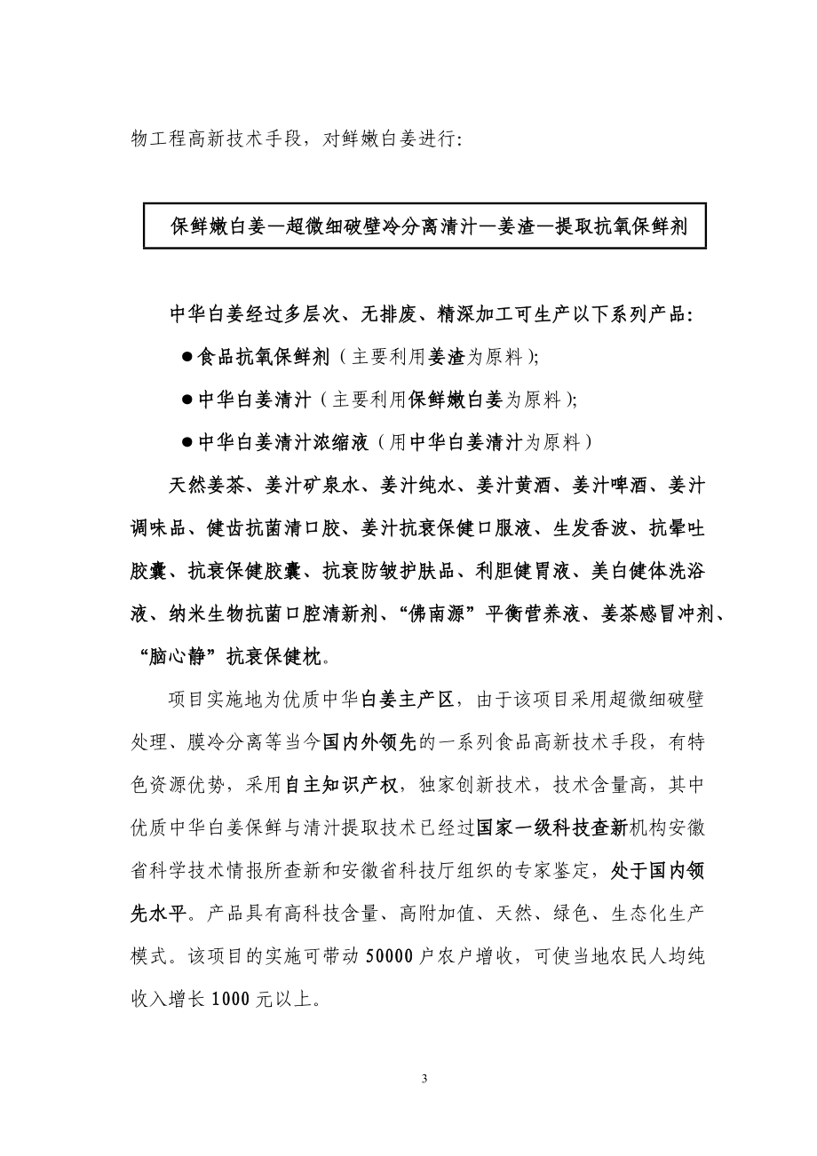 中华白姜系列产品可行性研究报告.docx_第3页