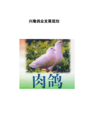 兴隆鸽业发展规划.docx