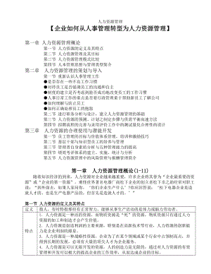 企业人力资源管理综述.docx