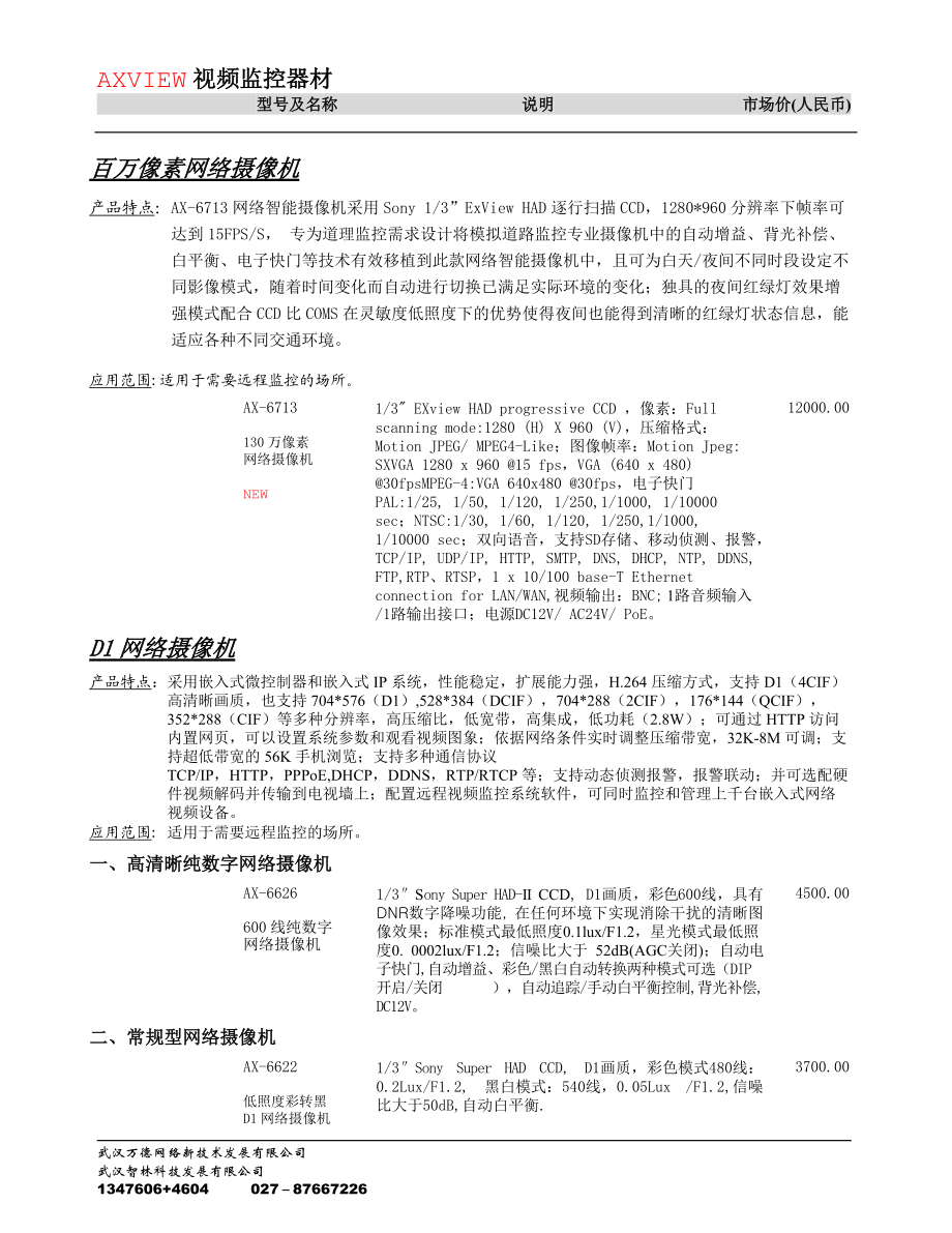 AX20090601(摄像机+数字产品+监视器+矩阵等)-邮件版.docx_第3页