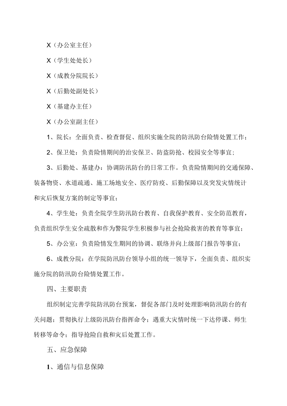 XX警官职业学院防汛防台应急预案.docx_第2页