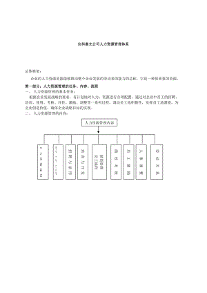 仪科惠光公司人力资源管理体系.docx