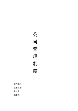 某公司规章制度范本(DOC 67页).docx