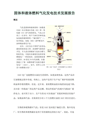 固体和液体燃料气化发电技术发展报告.docx