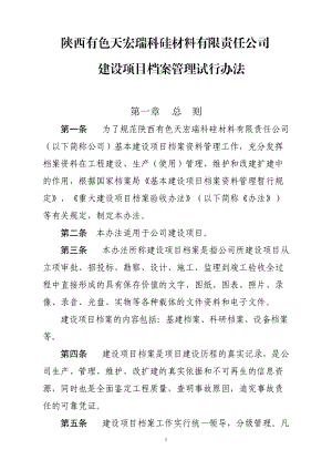 某某公司建设项目档案管理试行办法.doc