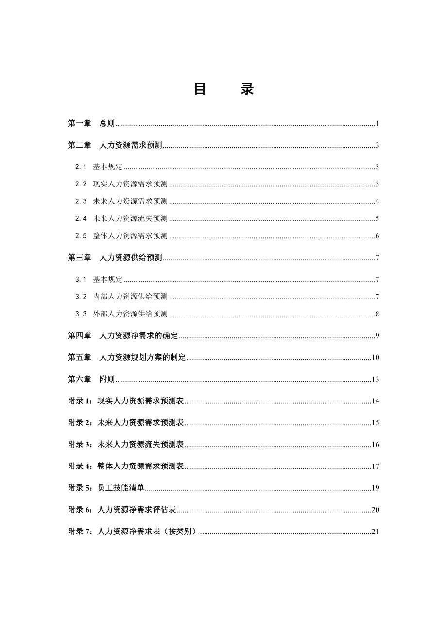 某某公司人力资源规划管理制度.doc_第2页