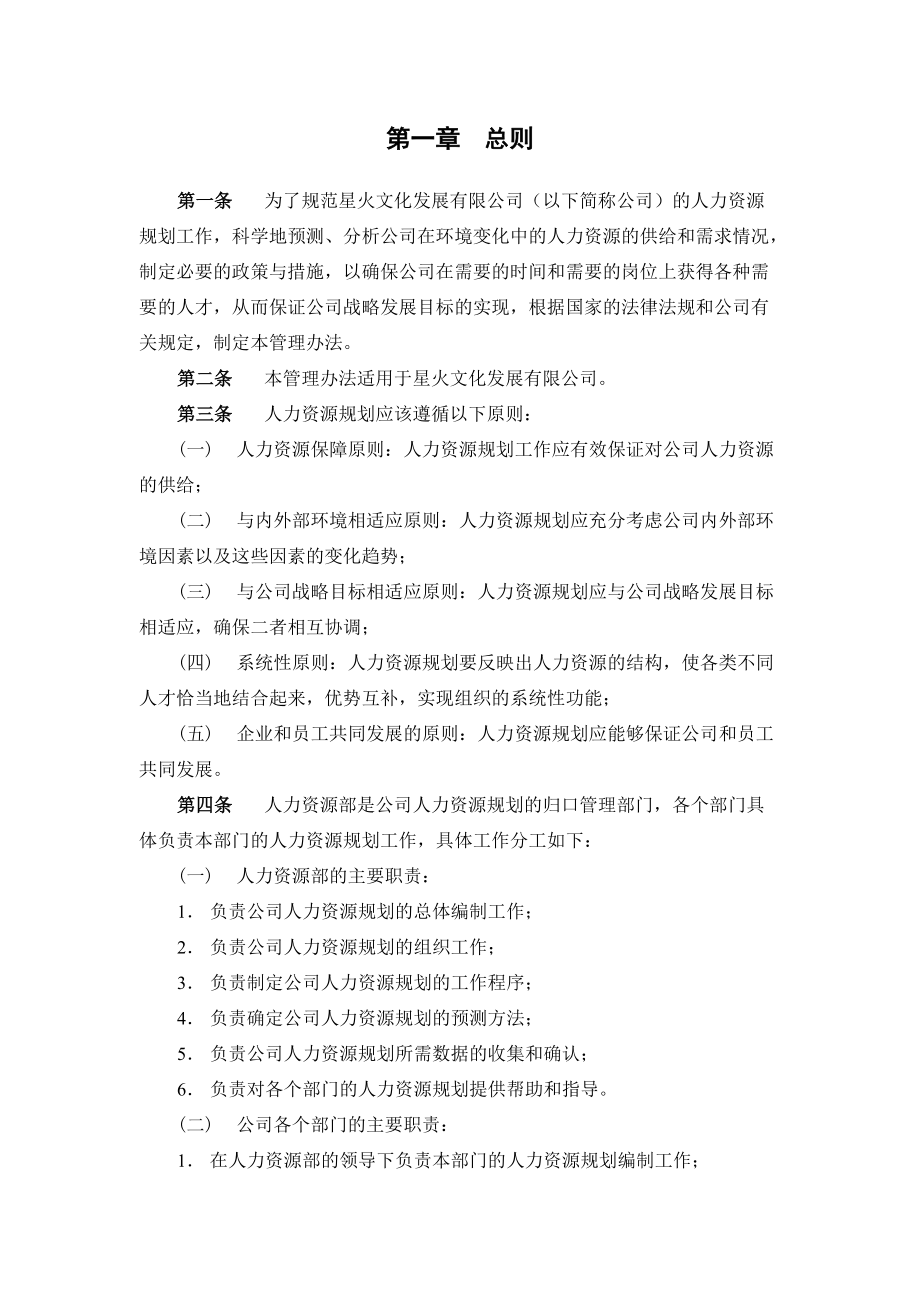 某某公司人力资源规划管理制度.doc_第3页