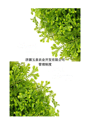 某农业开发有限公司管理制度模板.docx