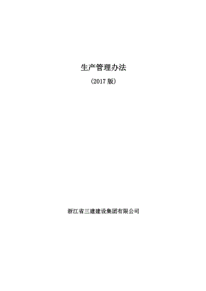 某建设集团有限公司生产管理办法.docx