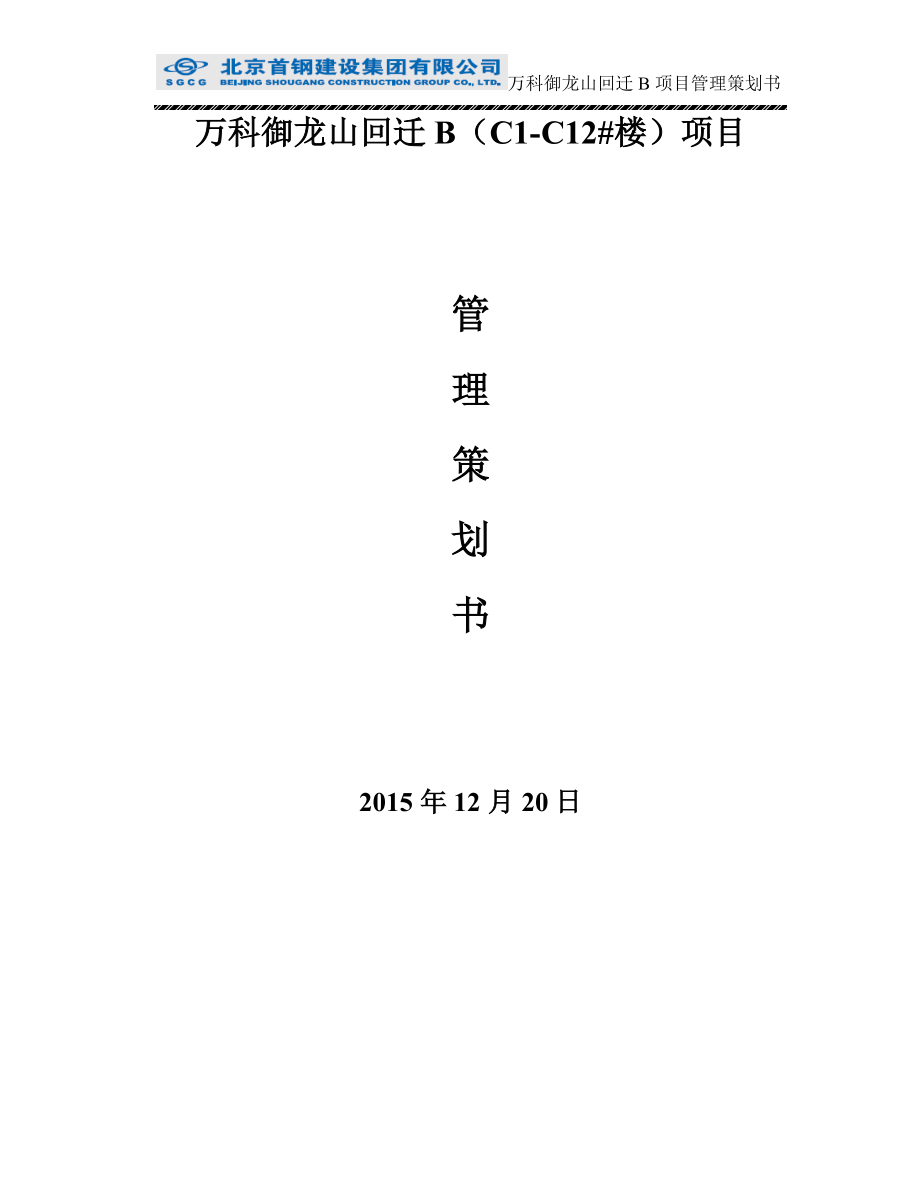 某公司建筑工程项目管理策划书.docx_第1页