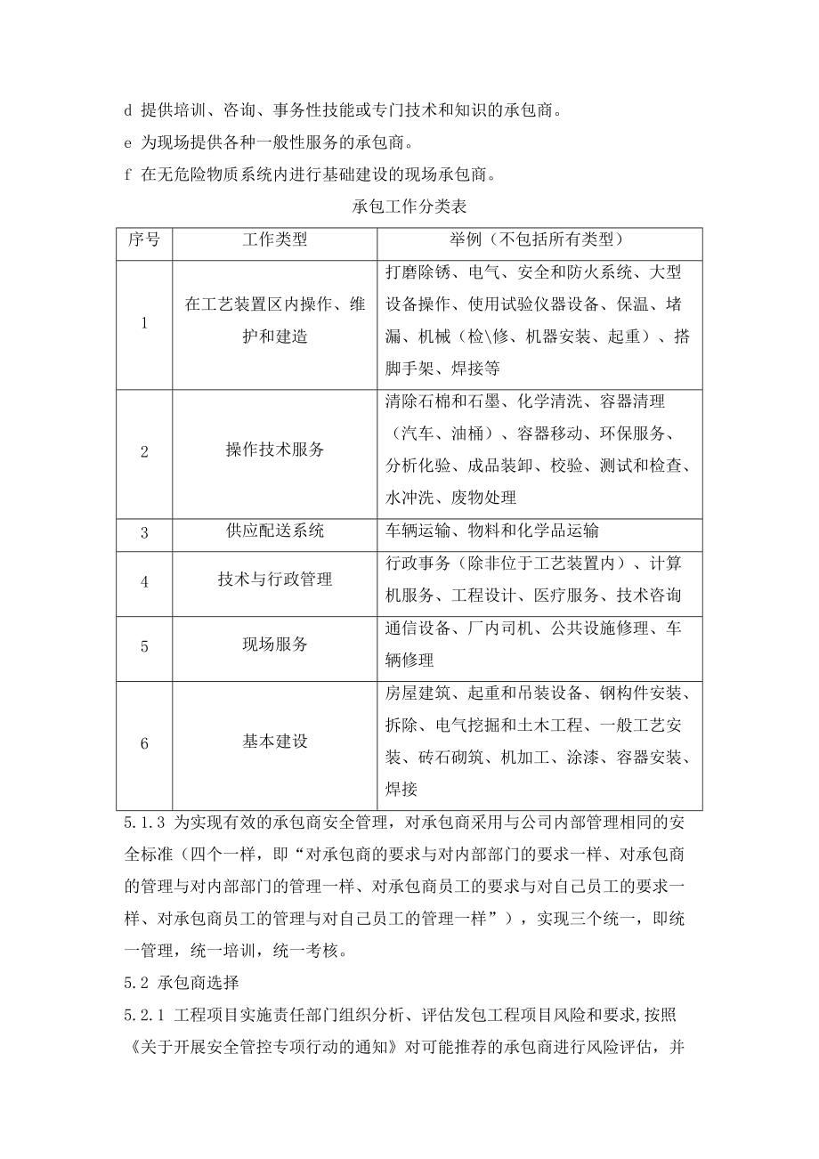 某公司承包商管理标准概述.docx_第2页