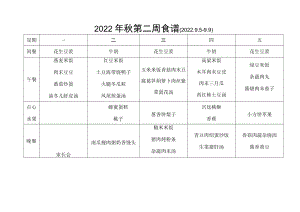 2022年秋第二周食谱2025--9.docx