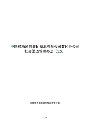 某公司社会渠道管理办法.docx