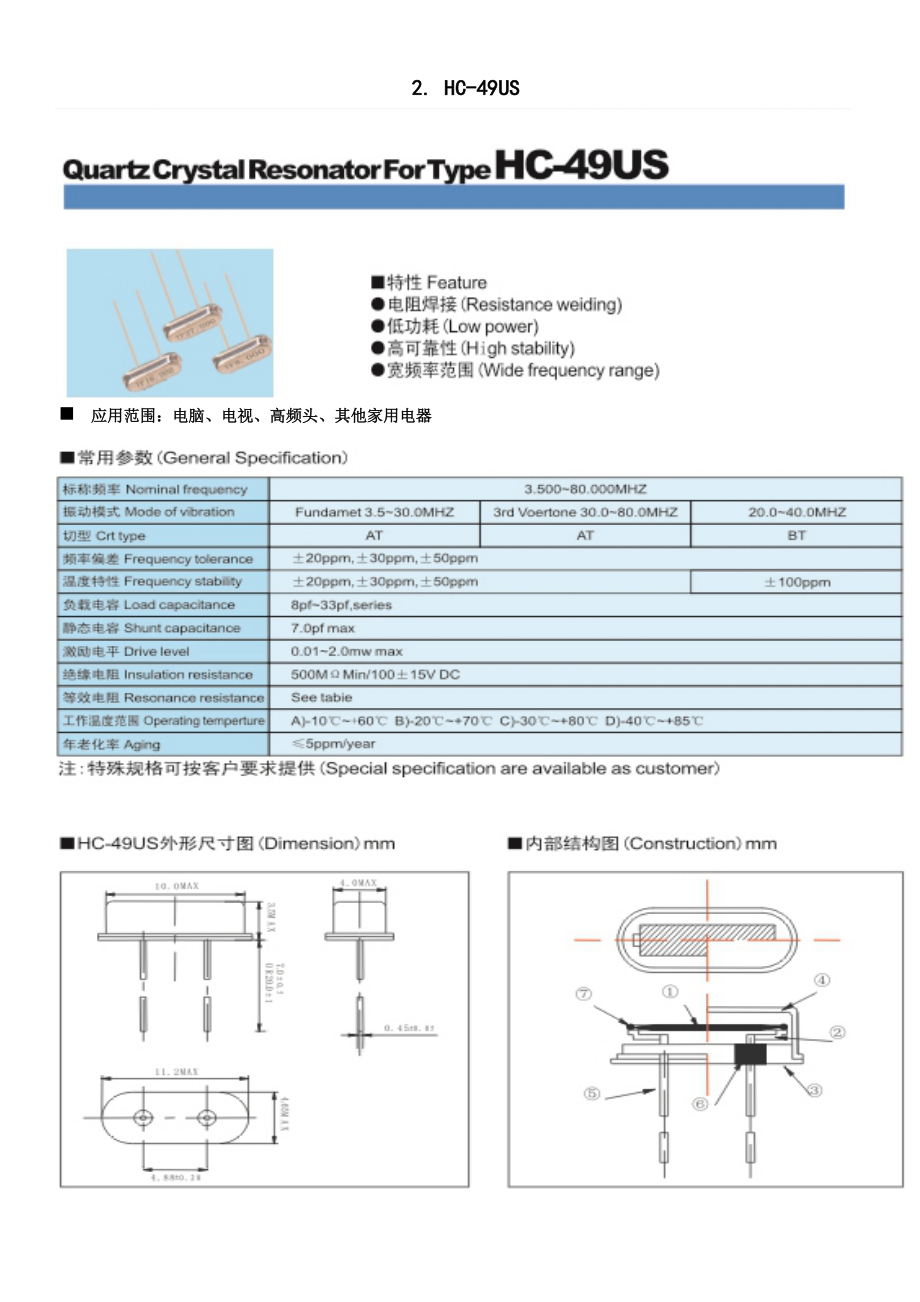 峰华晶体谐振器产品介绍1..docx_第2页