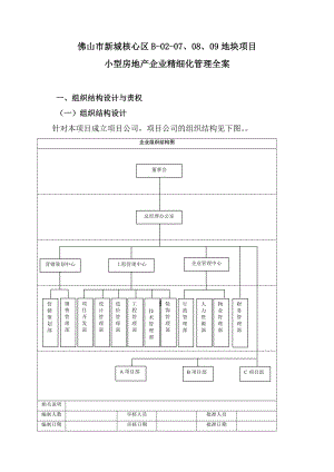 某小型房地产企业精细化管理全案.docx