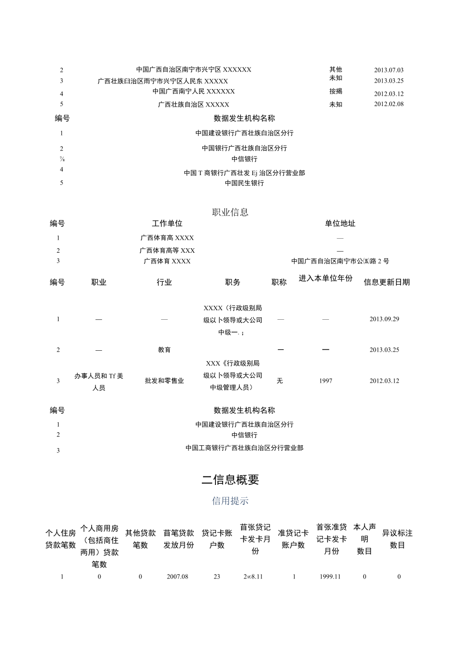 2020年版个人征信报告(含水印)模板【可修改】.docx_第2页